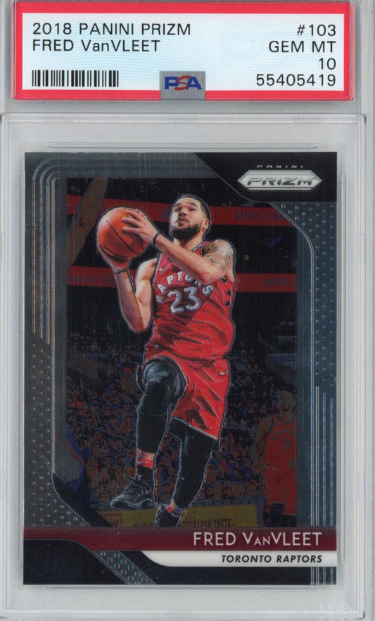 Graded 2018-19 Panini Prizm Fred VanVleet #103 Rookie RC Basketball Card PSA 10 Gem Mint
