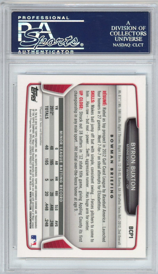 Graded 2013 Bowman Chrome Prospect Byron Buxton #BCP1 Rookie RC Baseball Card PSA 10 Gem Mint