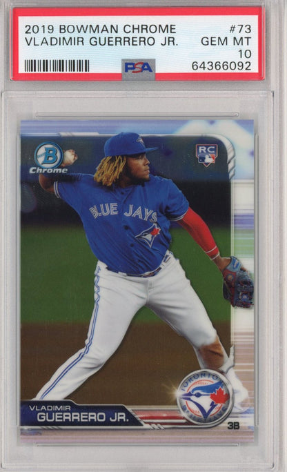 Graded 2019 Bowman Chrome Vladimir Vlad Guerrero Jr. #73 Rookie RC Baseball Card PSA 10 Gem Mint