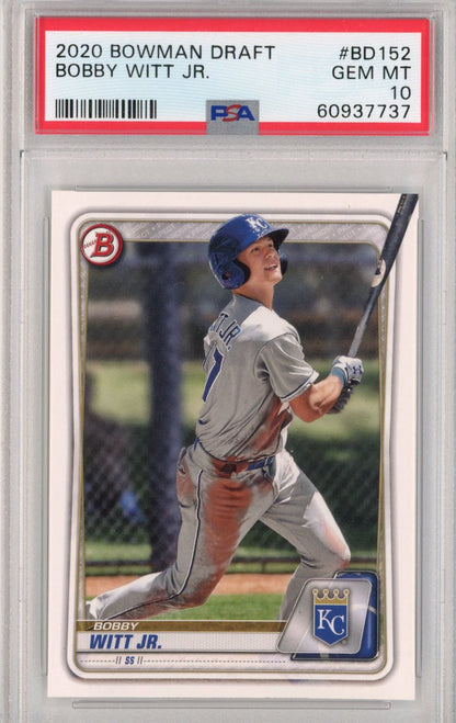 Graded 2020 Bowman Draft Bobby Witt Jr. #BD152 Rookie RC Baseball Card PSA 10 Gem Mint