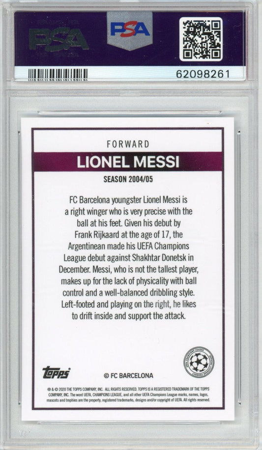 Graded 2020 Topps Lionel Messi The Lost Rookie Cards RC Soccer Card PSA 10 Gem Mint