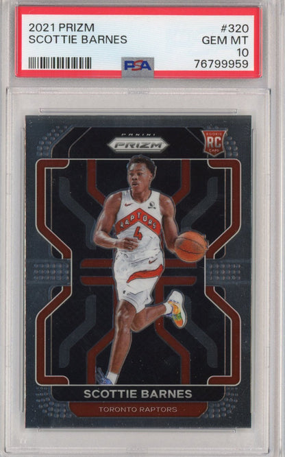 Graded 2021-22 Panini Prizm Scottie Barnes #320 Rookie RC Basketball Card PSA 10 Gem Mint
