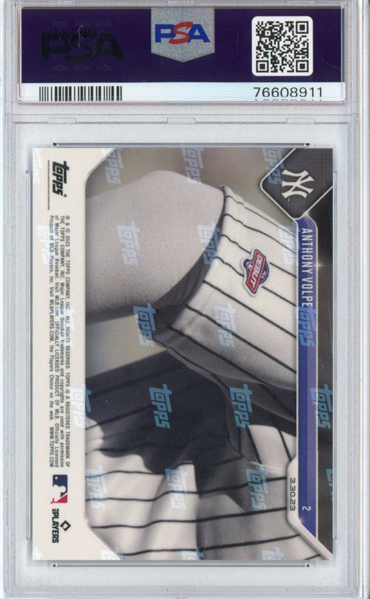 Graded 2023 Topps Now Anthony Volpe #2 Rookie RC Baseball Card PSA 10 Gem Mint