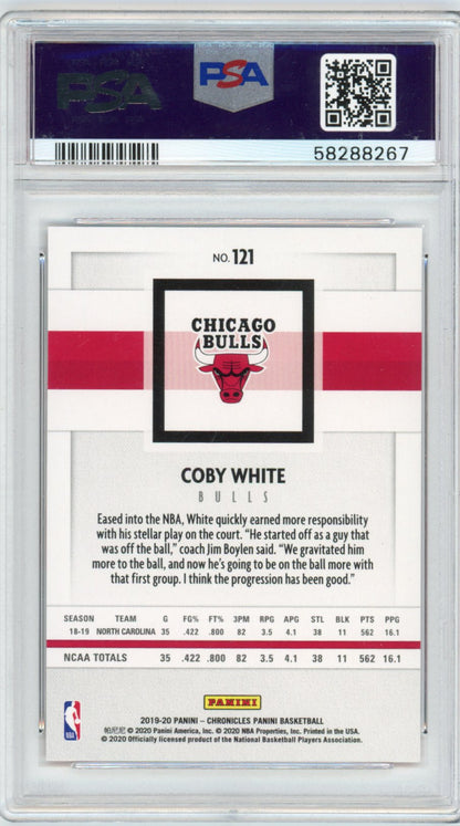 Graded 2019 Panini Chronicles Coby White #121 Rookie RC Basketball Card PSA 9 Mint