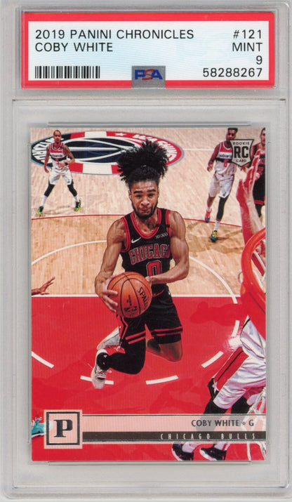 Graded 2019 Panini Chronicles Coby White #121 Rookie RC Basketball Card PSA 9 Mint