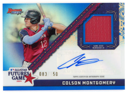 2024 Topps Bowmans Best Colson Montgomery #FGRA-CM Futures Game Auto /150 Rookie RC Baseball Card