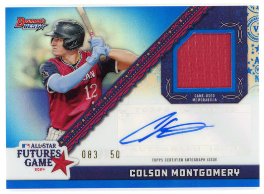 2024 Topps Bowmans Best Colson Montgomery #FGRA-CM Futures Game Auto /150 Rookie RC Baseball Card