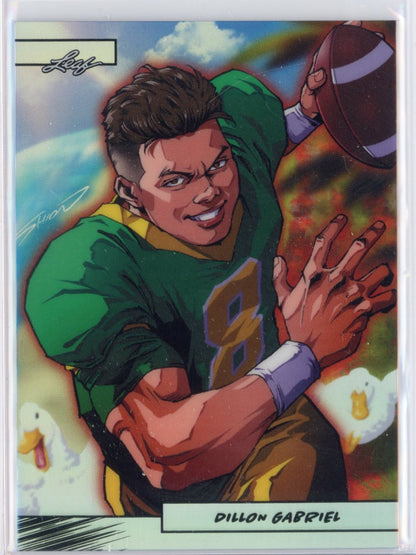 2025 Leaf Web Exclusives Anime Nation Dillion Gabriel #47 Silver /99 Rookie RC Football Card