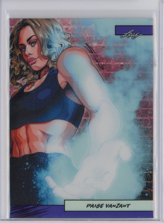 2025 Leaf Web Exclusives Anime Nation Paige VanZant #48 Purple /49 MMA Card