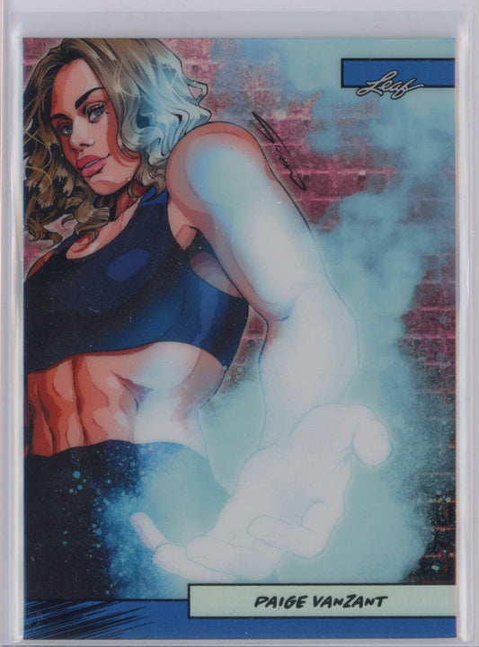 2025 Leaf Web Exclusives Anime Nation Paige VanZant #48 Blue /75 MMA Card