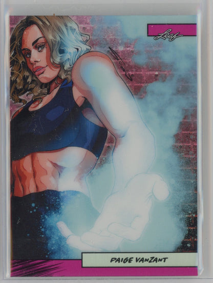 2025 Leaf Web Exclusives Anime Nation Paige VanZant #48 Pink /10 MMA Card