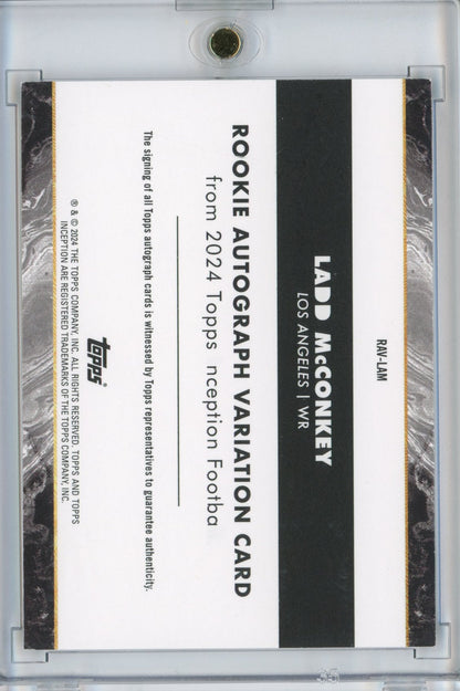 2024 Topps Inception Ladd McConkey #RAVLM Autograph Rookie RC Football Card