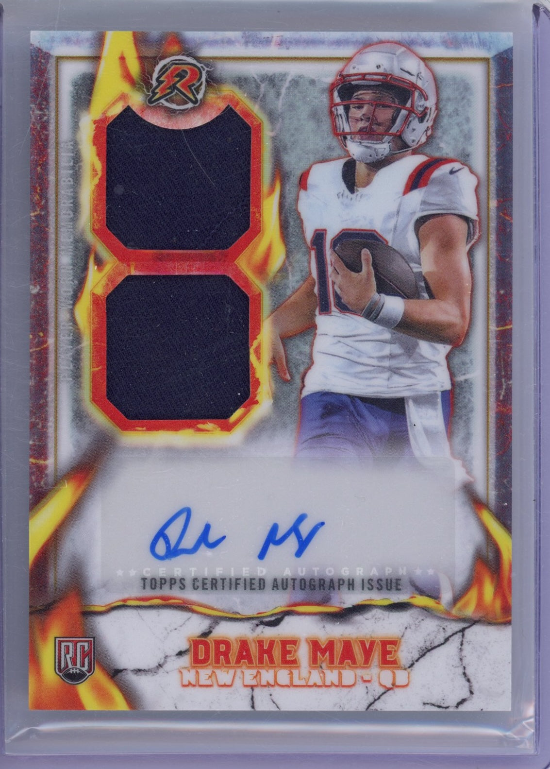 2024 Topps Resurgence Drake Maye #IPADM Ignite Rookie Patch Auto Rookie RC Football Card