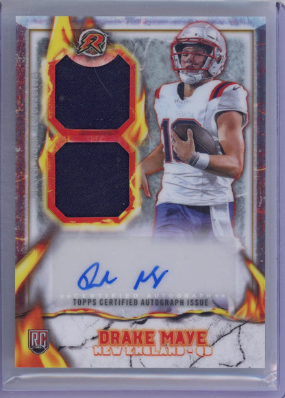 2024 Topps Resurgence Drake Maye #IPADM Ignite Rookie Patch Auto Rookie RC Football Card