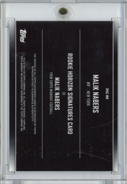 2024 Topps Midnight Malik Nabers #RHSMN Horizons Autograph Rookie RC Football Card