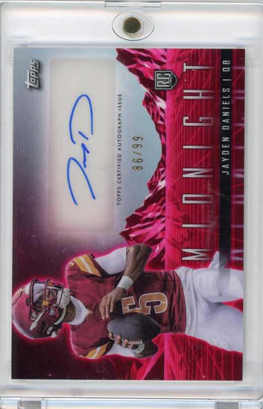 2024 Topps Midnight Jayden Daniels #RHSJD Horizon Autograph /99 Rookie RC Football Card