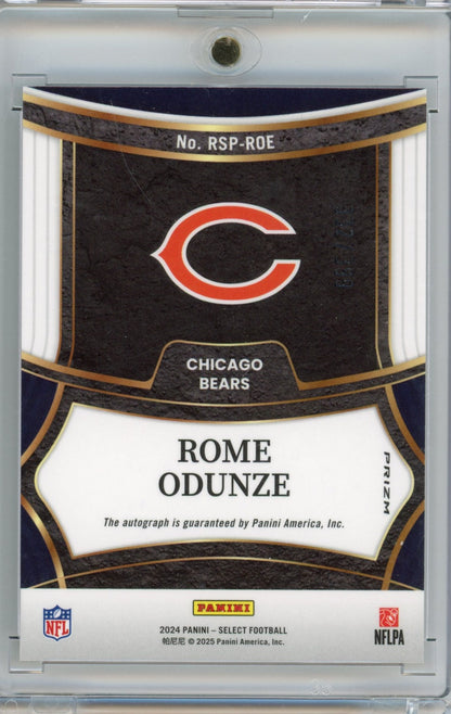 2024 Panini Select Rome Odunze #RSPROE Prizm /399 Rookie RC Football Card