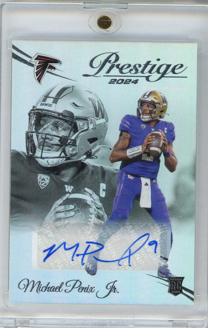 2024 Panini Prestige Michael Penix Jr #335 Xtra Points Auto Rookie RC Football Card