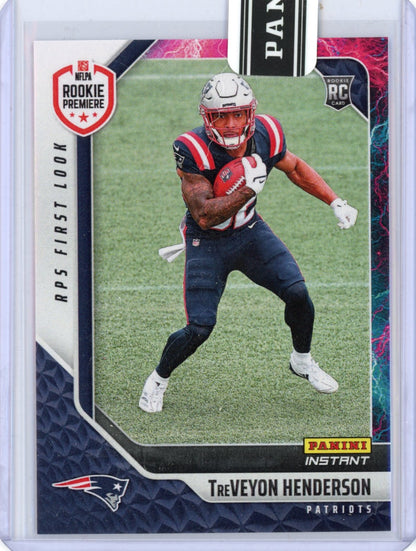 2025 Panini Instant NFL TreVeyon Henderson #37 RPS First Look Lightning /5 Rookie RC Football Card