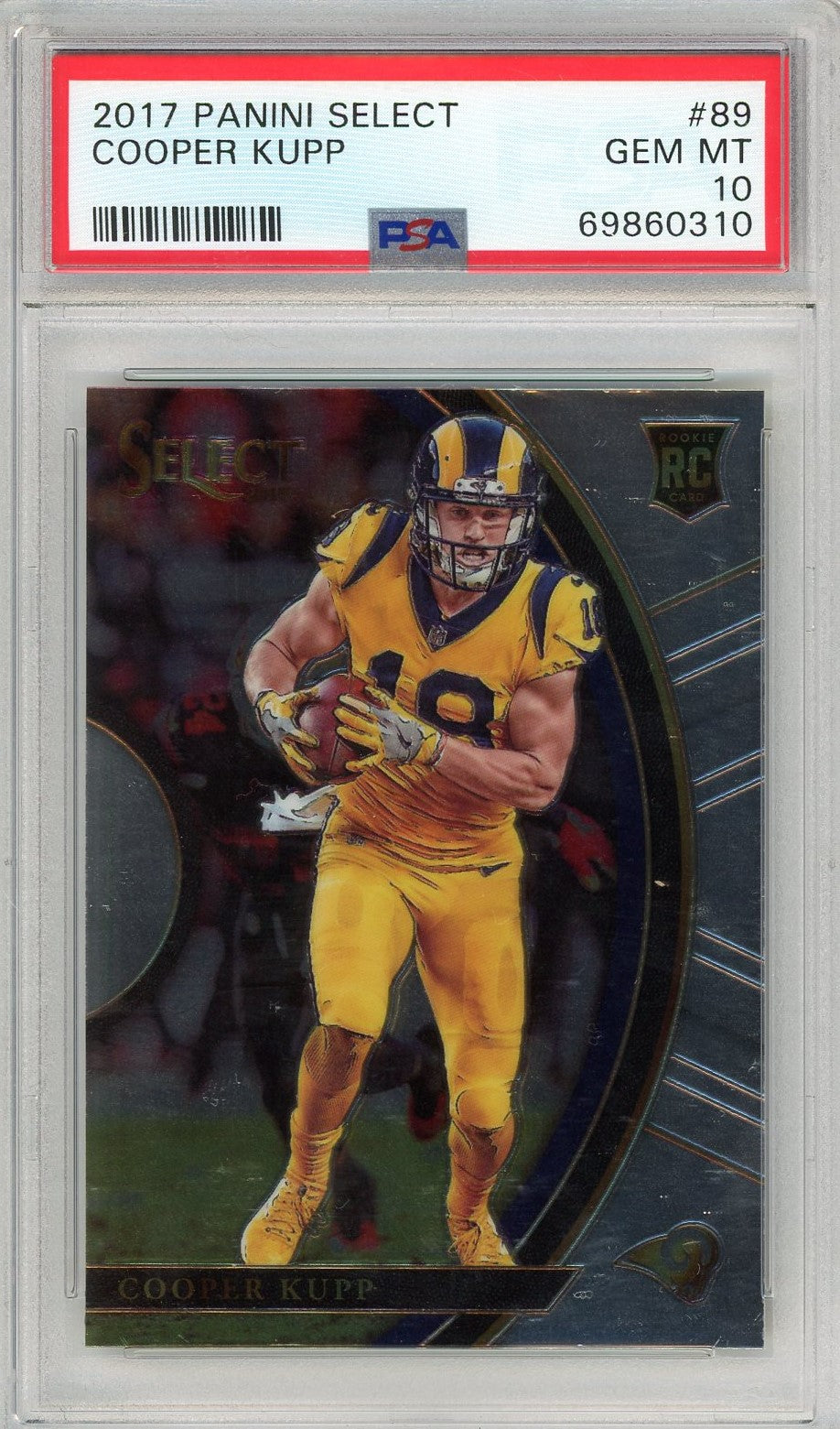 Graded 2017 Panini Select Cooper Kupp #89 Rookie RC Football Card PSA 10 Gem Mint