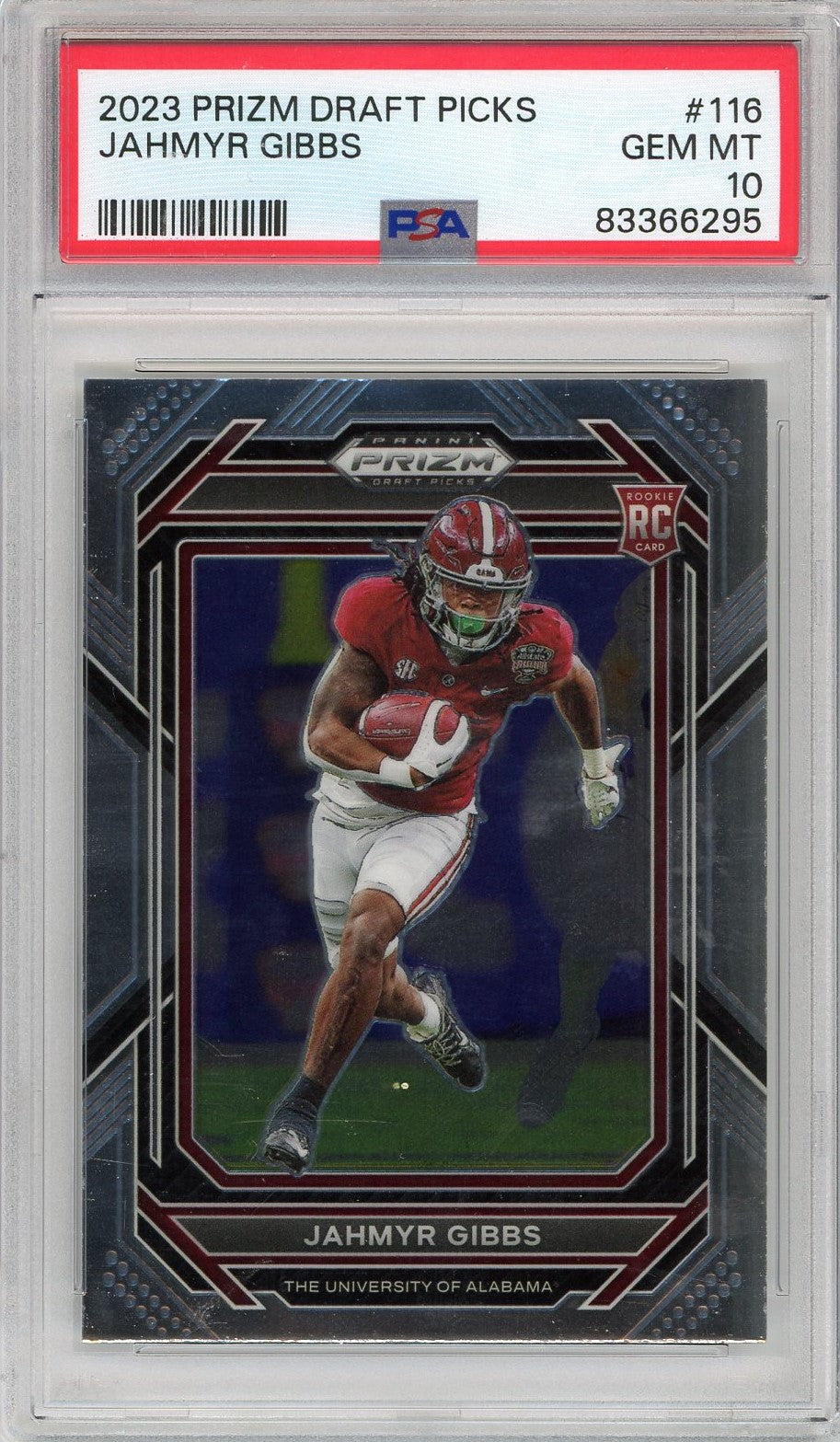 Graded 2023 Prizm DP Jahmyr Gibbs #116 Rookie RC Football Card PSA 10 Gem Mint