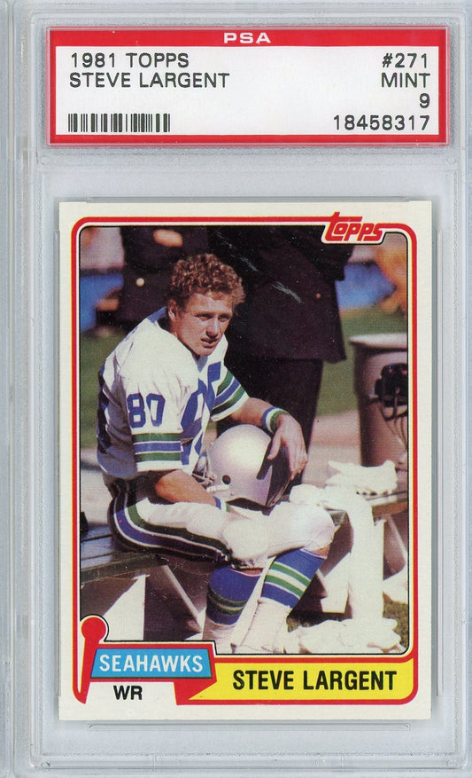Graded 1981 Topps Steve Largent #271 Football Card PSA 9 Mint