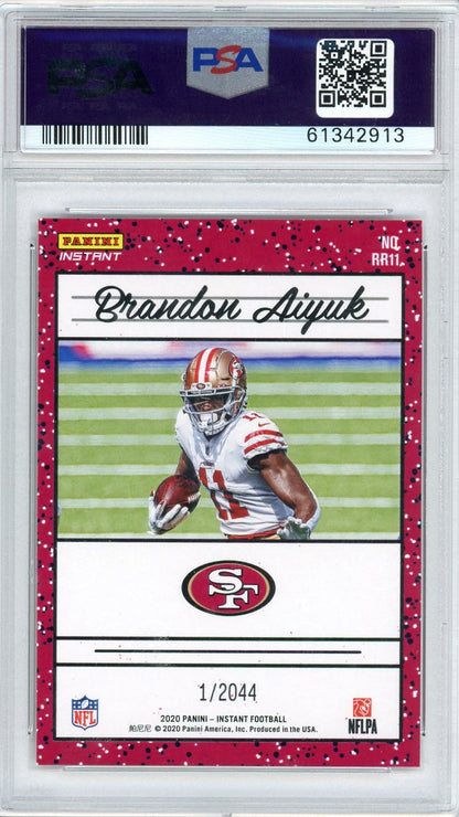 Graded 2020 Panini Instant Brandon Aiyuk #RR11 Rated Rookie Retro Rookie RC Football Card PSA 10 Gem Mint