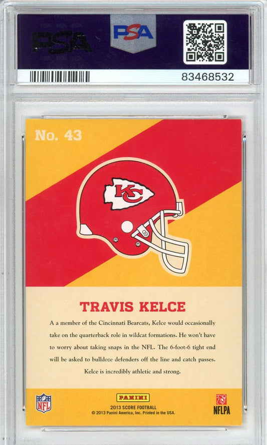 Graded 2013 Panini Score Travis Kelce #43 Hot Rookies RC Football Card PSA 10 Gem Mint