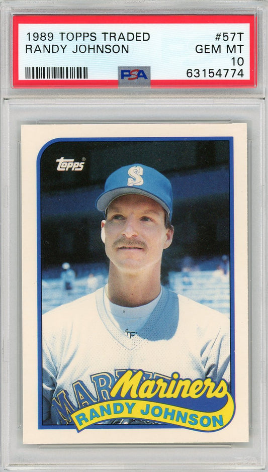 Graded 1989 Topps Traded Randy Johnson #57T Rookie RC Baseball Card PSA 10 Gem Mint