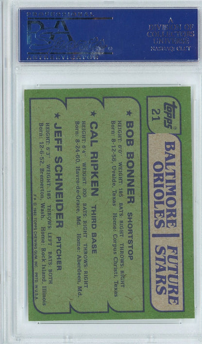 Graded 1982 Topps Cal Ripken Jr. #21 Rookie RC Baseball Card PSA 8 NM-MT