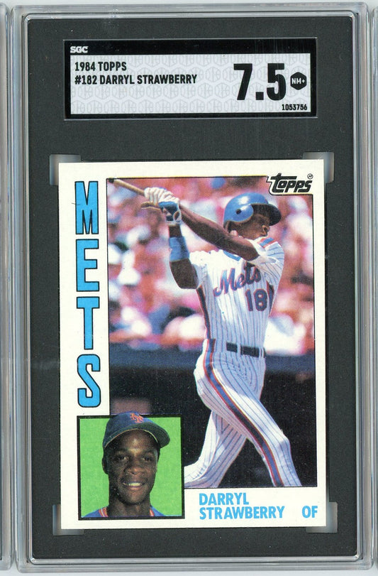 Graded 1984 Topps Darryl Strawberry #182 Rookie RC Baseball Card SGC 7.5