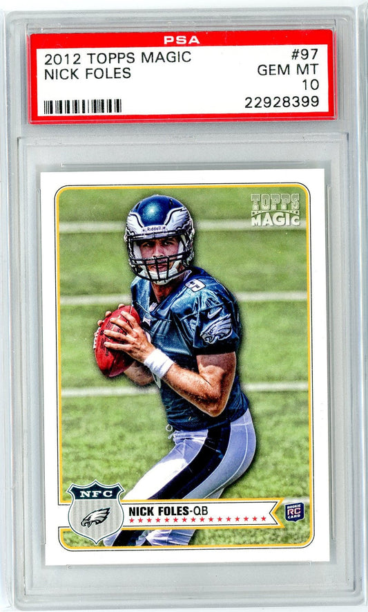 Graded 2012 Topps Magic Nick Foles #97 Rookie RC Football Card PSA 10 Gem Mint