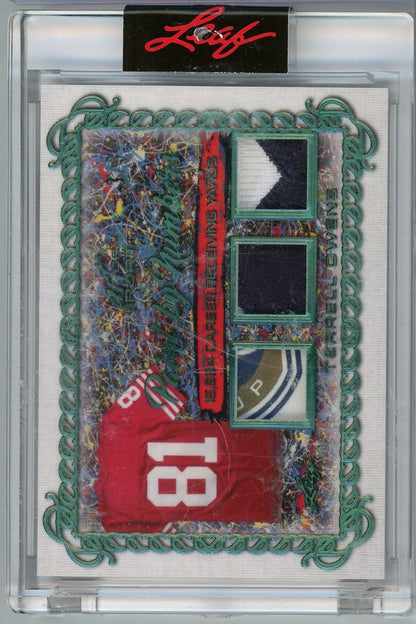 2021 Leaf Paint by Numbers Terrell Owens #PBN-33 Triple Relic 3/3 Football Card