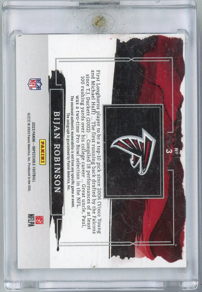 2023 Panini Impeccable Bijan Robinson #3 RPA Auto /25 Rookie RC Football Card