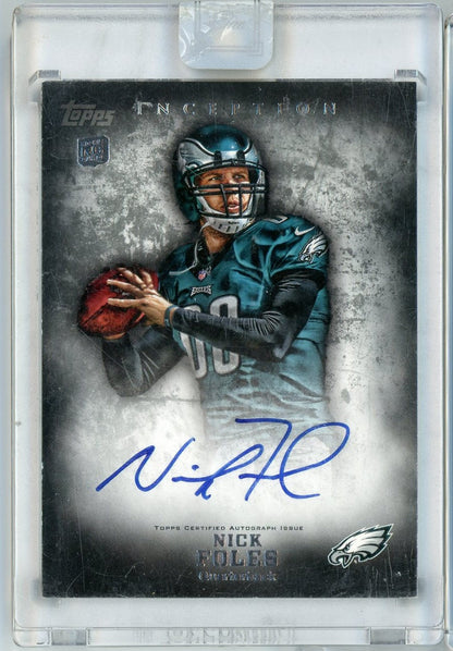 2012 Topps Inception Nick Foles #102 Rookie On Card Auto Rookie RC Football Card