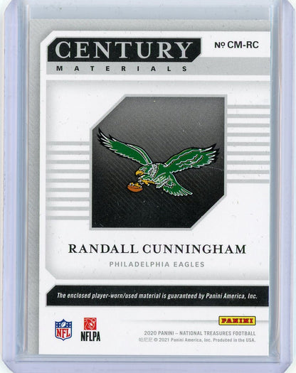 2020 Panini National Treasures Century Materials Randall Cunningham #CM-RC Relic /10 Football Card