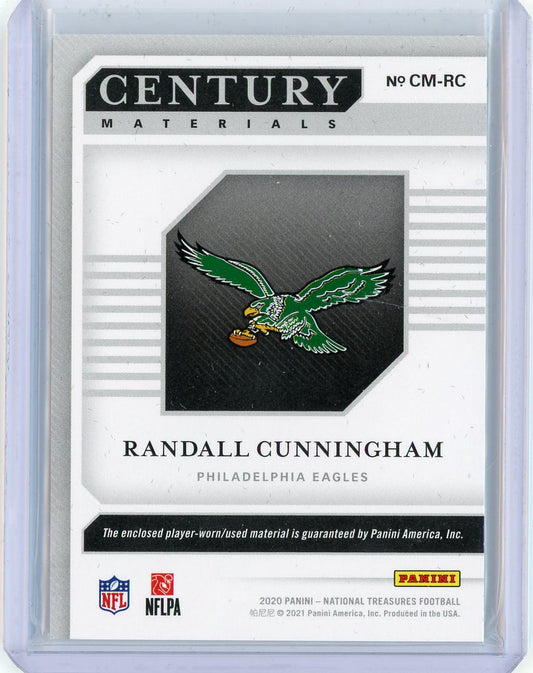 2020 Panini National Treasures Century Materials Randall Cunningham #CM-RC Relic /10 Football Card
