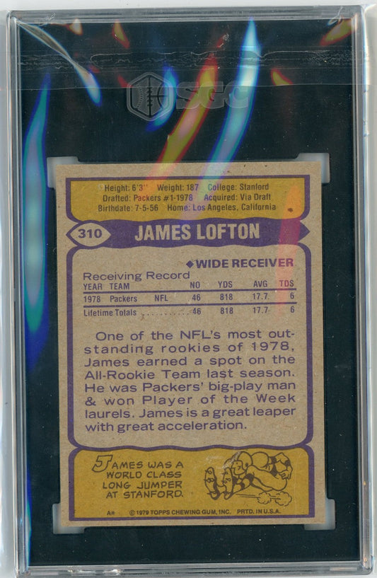 Graded 1979 Topps James Lofton #GOPACKGO Rookie RC Football Card SGC 7.5 NM+