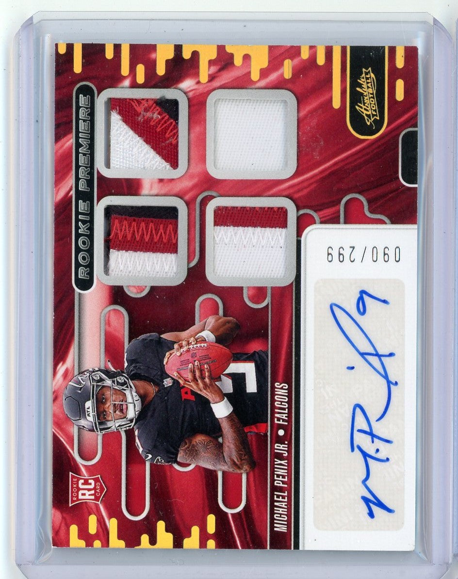 2024 Panini Absolute Michael Penix Jr #RPMA-MPJ RPA Auto #/299 Rookie RC Football Card