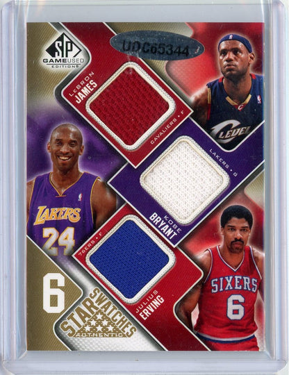 2009 NBA SP Game Used Star Swatches Jordan LeBron Kobe Durant Erving Garnett /65 Game Used Jersey Relic Basketball Card