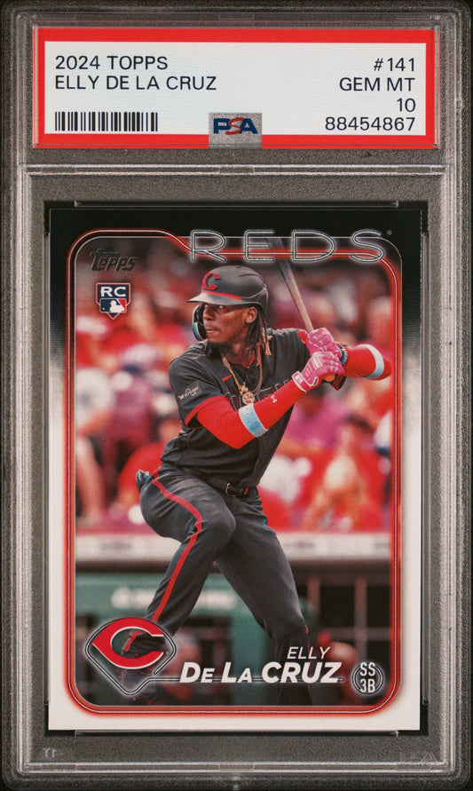 Graded 2024 Topps Elly De La Cruz #141 Rookie RC Baseball Card PSA 10 Gem Mint