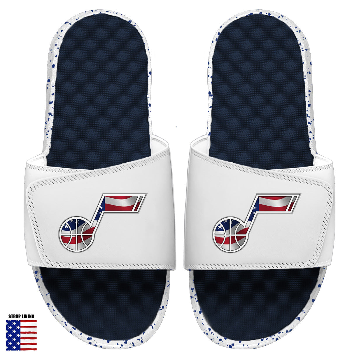 Utah Jazz Navy Americana Slides