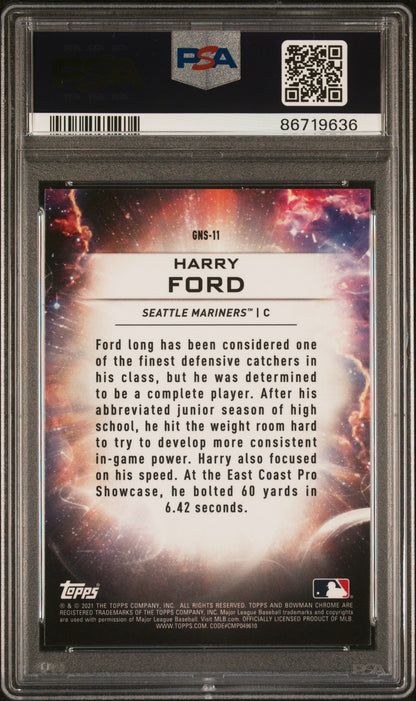Graded 2021 Topps Bowman Draft Harry Ford #GNS11 Genesis Rookie RC Baseball Card PSA 10 Gem Mint