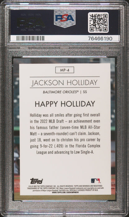 Graded 2023 Topps Bowman Jackson Holliday #MP4 Modern Prospects Rookie RC Baseball Card PSA 10 Gem Mint