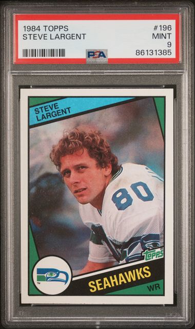 Graded 1984 Topps Steve Largent #196 Football Card PSA 9 Mint