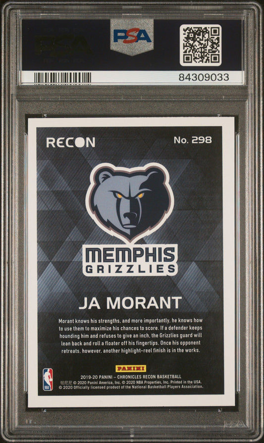 Graded 2019 Panini Chronicles Ja Morant #298 Pink Rookie RC Basketball Card PSA 10 Gem Mint