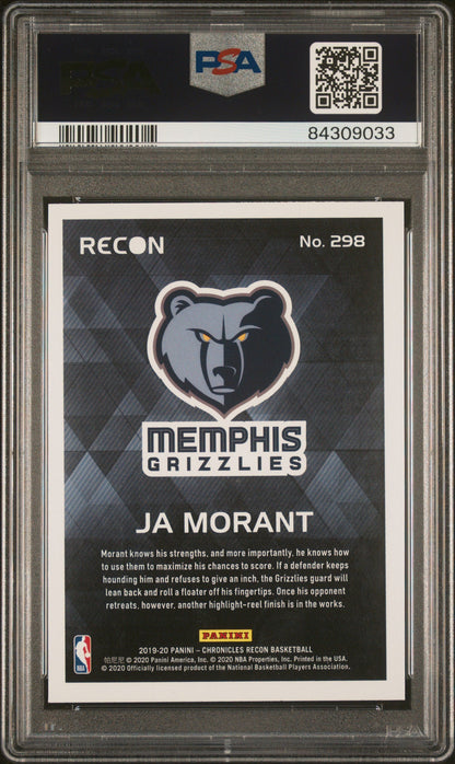 Graded 2019 Panini Chronicles Ja Morant #298 Pink Rookie RC Basketball Card PSA 10 Gem Mint