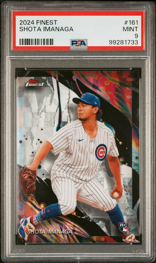 Graded 2024 Topps Finest Shota Imanaga #161 Rookie RC Baseball Card PSA 9 Mint