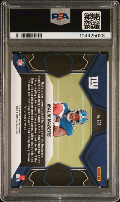 Graded 2024 Panini Mosaic Malik Nabers #284 Rookie RC Football Card PSA 8 Near Mint