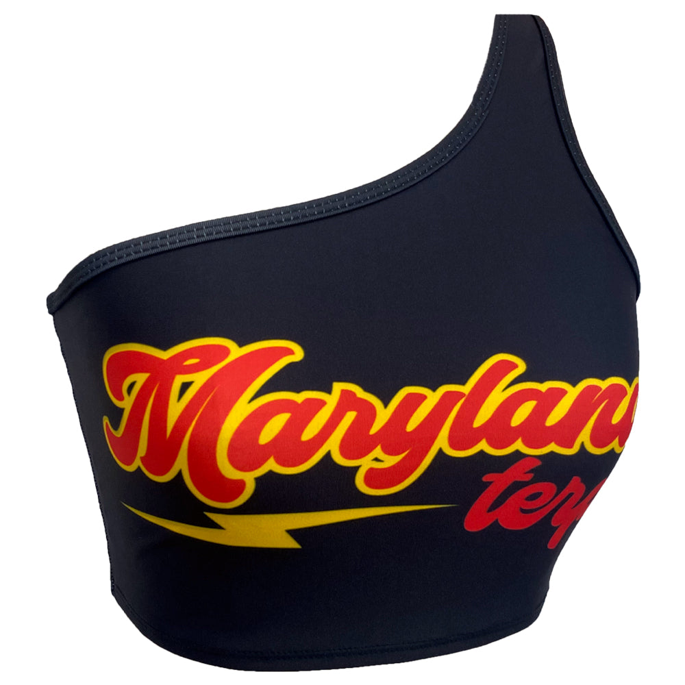 Maryland Terps Lightning One Shoulder Top